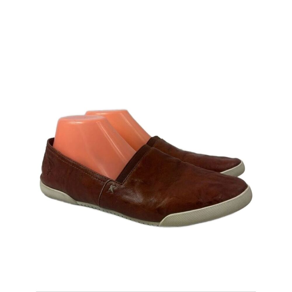 Frye Melanie Brown Leather Women's Slip On Shoes